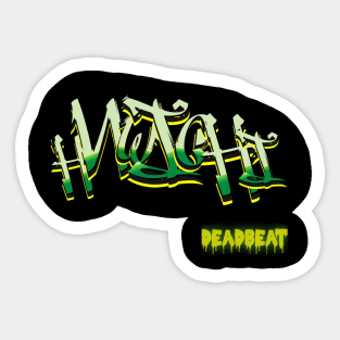 dEAdbEAt HuWiChi Green Graffiti Design Sticker